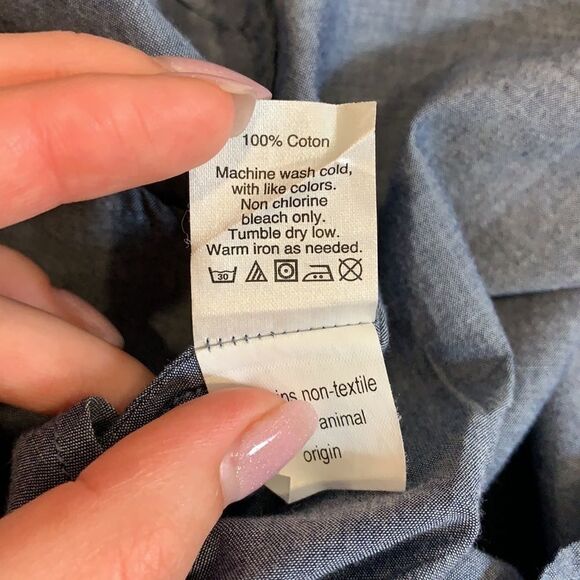 ❤️Last Chance J. Crew denim chambray half button tunic top size XL - Picture 8 of 10